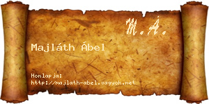 Majláth Ábel névjegykártya